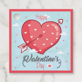 Blauw en Rood Happy Valentine's Day Favoriet Gift  Bedankjes Labels