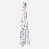 Blauw en rood Nautical Anchor Pattern Stropdas (Voorkant)