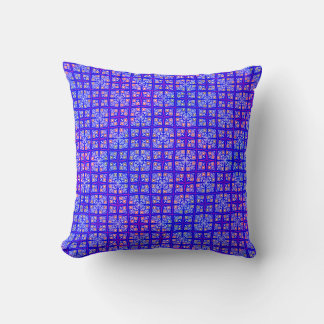 Blauw en rood Patroon kleurrijk startpunt / patiën Kussen
