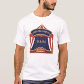 Blauw en Rood Retro Carnaval verjaardag T-shirt (Voorkant)