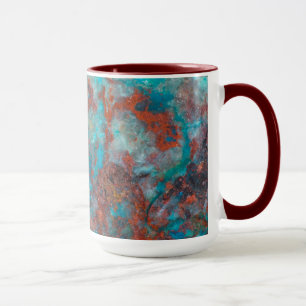 Blauw en rood Shattuckiet Mok