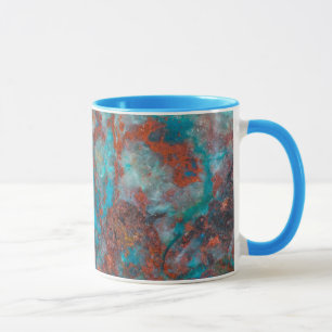 Blauw en rood Shattuckiet Mok