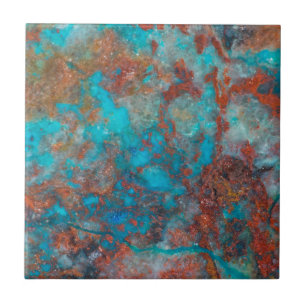 Blauw en rood Shattuckiet Tegeltje