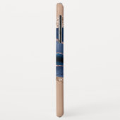 Blauw en Roos goudvloeistof Elegant Agate Marble Case-Mate iPhone Case (Achterkant/links)