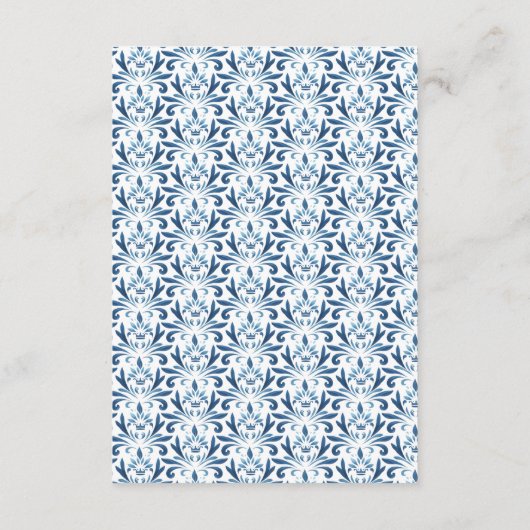 Blauw en Roze Bruiloft Website Invoegen Kaart (Achterkant)