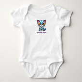 Blauw en roze Curious Kitten Adventures Romper (Voorkant)