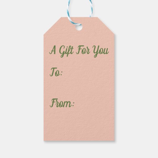 Blauw en roze Daisy Floral Cadeaulabel (Achterkant)