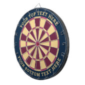 Blauw en Roze Dartbord met aangepaste tekst (Voorkant Rechts)