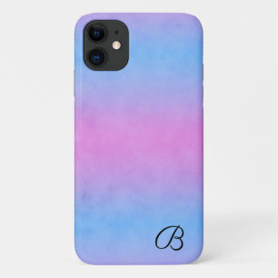 Blauw en Roze Gepersonaliseerde Telefoongeval iPhone 11 Hoesje