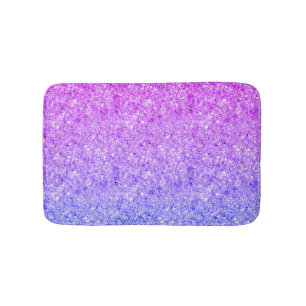 Blauw en roze glitter badmat