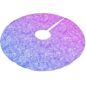 Blauw en roze gradiënt glitterpatroon kerstboom rok (Gekanteld)