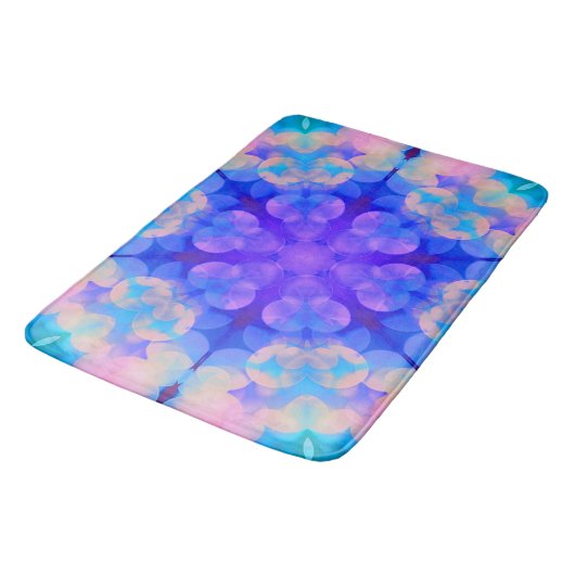 Blauw en roze gradiënt pasta-bundel kunst badmat (Gekanteld)