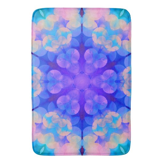 Blauw en roze gradiënt pasta-bundel kunst badmat (Voorkant Verticaal)