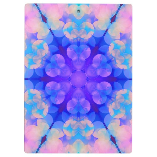 Blauw en roze gradiënt pasta-bundel kunst klembord (Achterkant)