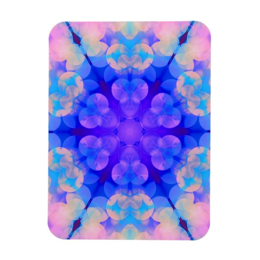 Blauw en roze gradiënt pasta-bundel kunst magneet (Verticaal)