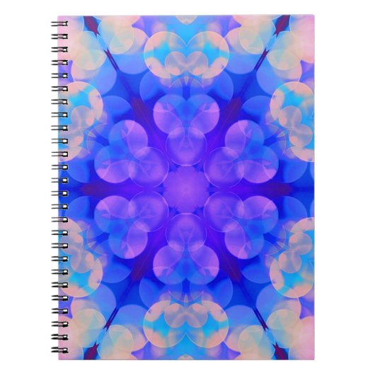 Blauw en roze gradiënt pasta-bundel kunst notitieboek (Voorkant)