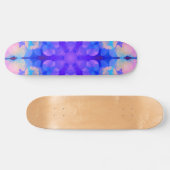 Blauw en roze gradiënt pasta-bundel kunst skateboard (Horizontaal)