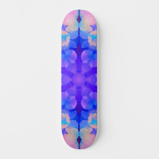 Blauw en roze gradiënt pasta-bundel kunst skateboard (Voorkant)