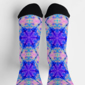 Blauw en roze gradiënt pasta-bundel kunst sokken (Top)