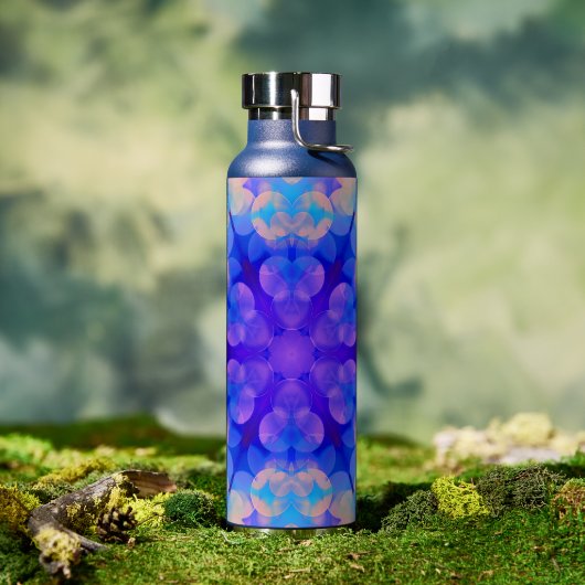 Blauw en roze gradiënt pasta-bundel kunst waterfles (Buiten)