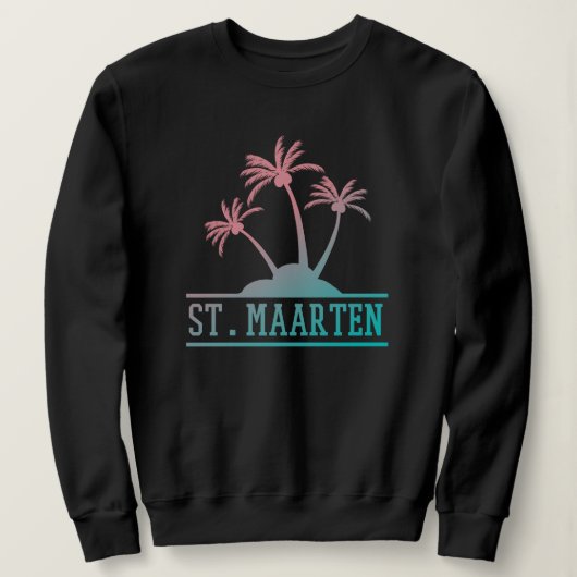 Blauw en Roze Gradient St Maarten | Sint-Martin Trui (Design voorkant)