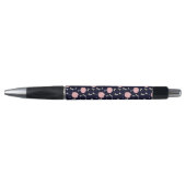Blauw en roze groot stippatroon pen (Voorkant)