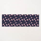 Blauw en roze groot stippatroon yogamat (Voorkant (horizontaal))