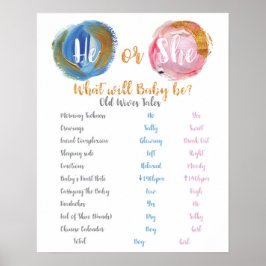 Blauw en roze Het oude Poster van de Wives Tale