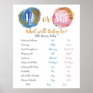 Blauw en roze Het oude Poster van de Wives Tale