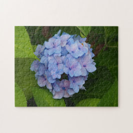 Blauw en Roze Hydrangea Floral Foto Legpuzzel