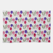 Blauw en Roze  Hydrangea Flower Kitchen Theedoek (Horizontaal)