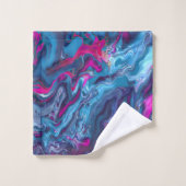 Blauw en roze kleurig acrylafbrekend materiaal bad handdoek (Wasdoekje)