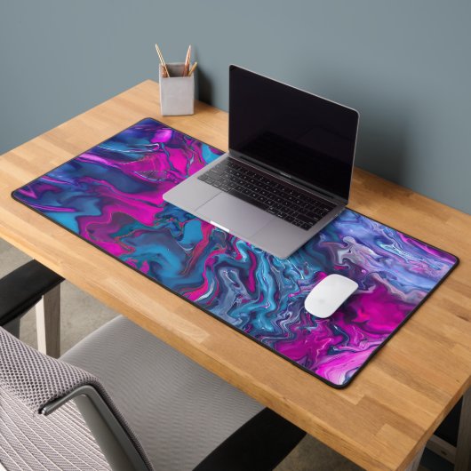 Blauw en roze kleurig acrylafbrekend materiaal bureaumat (Kantoor 2)