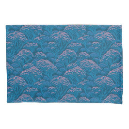 Blauw en roze koraalrif patroon kussensloop