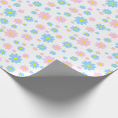 Blauw en roze lantaarnpapier cadeaupapier (Hoek)