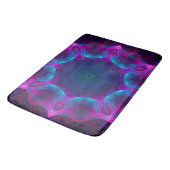 Blauw- en roze neon Dark Kaleidoscope gradiënt Badmat (Gekanteld)