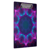 Blauw- en roze neon Dark Kaleidoscope gradiënt Klembord (Rechts)