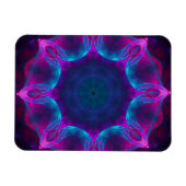 Blauw- en roze neon Dark Kaleidoscope gradiënt Magneet (Horizontaal)