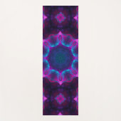 Blauw- en roze neon Dark Kaleidoscope gradiënt Yogamat (Voorkant)
