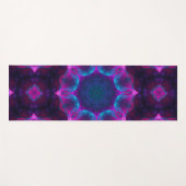 Blauw- en roze neon Dark Kaleidoscope gradiënt Yogamat (Voorkant (horizontaal))