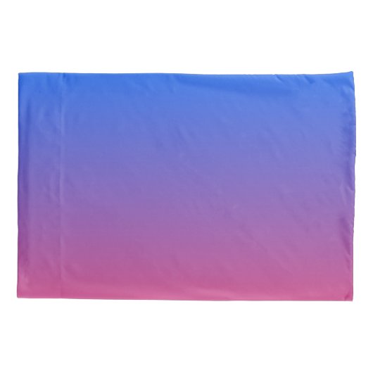 Blauw en roze ombre gradiënt kussensloop (Achterkant)