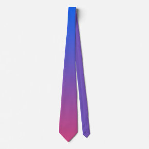 Blauw en roze ombre gradiënt stropdas