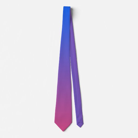 Blauw en roze ombre gradiënt stropdas (Voorkant)