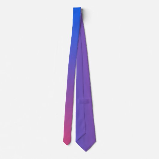 Blauw en roze ombre gradiënt stropdas (Achterkant)