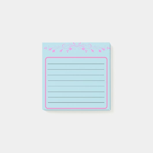 Blauw en roze post-it® notes (Voorkant)