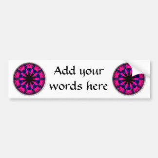 Blauw en Roze Roze Roze Kaleidoscoop Bumpersticker