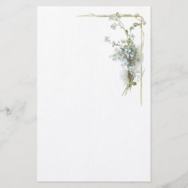 Blauw en roze vergeet me. briefpapier