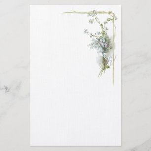 Blauw en roze vergeet me. briefpapier