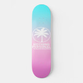 Blauw en roze verloopskateboard skateboard (Voorkant)