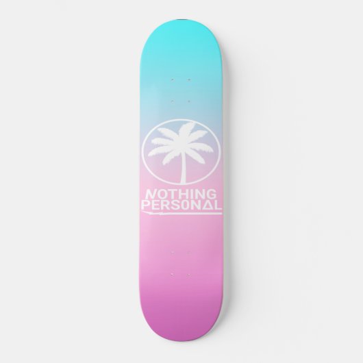 Blauw en roze verloopskateboard skateboard (Voorkant)